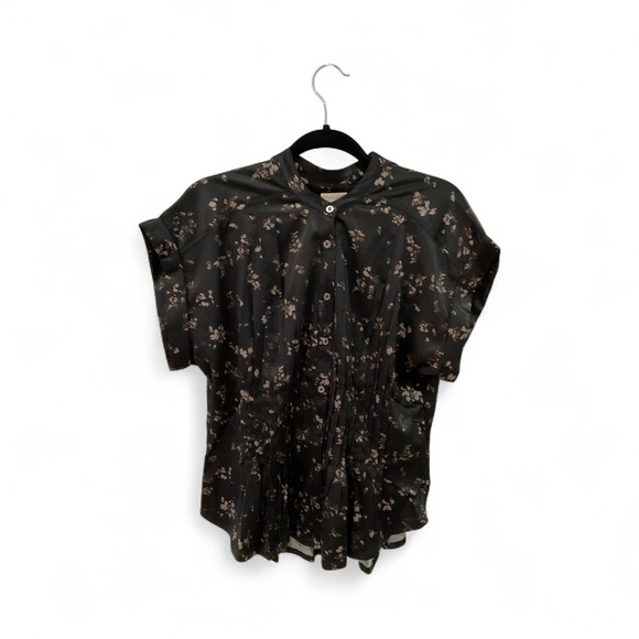 Pilcro Silky Pleated Waisted Blouse - Picture 1 of 5